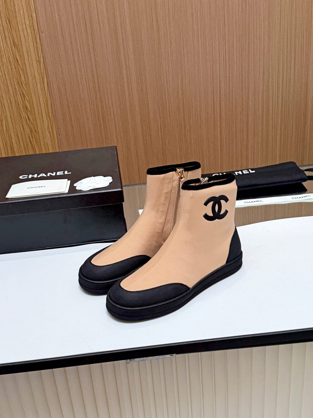 Chanel Stretch Ankle Boots